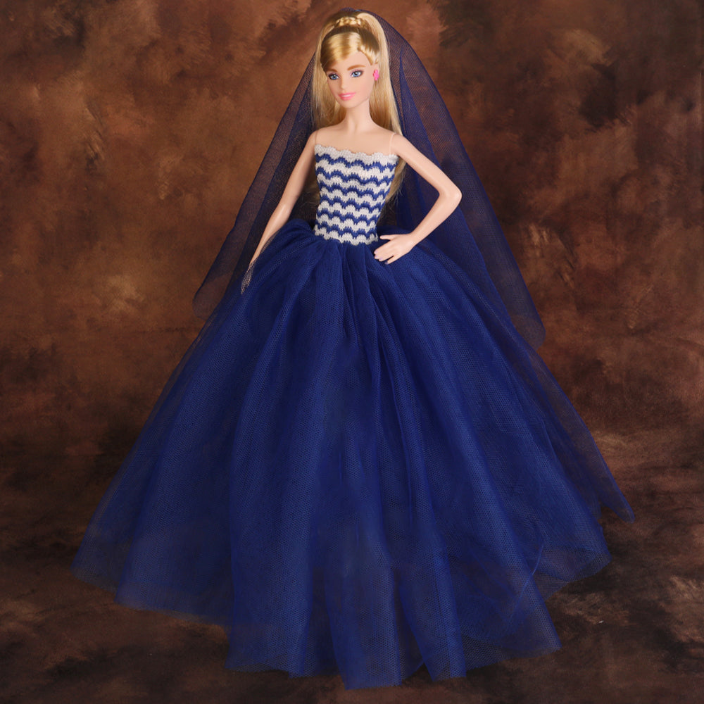 QUEBAN Bride Doll Wedding Dress with Veil Handmade Evening Party Fashi Ucanaan QUEBAN Bride Doll Wedding Dress with Veil Handmade Evening Party Fashi Ucanaan