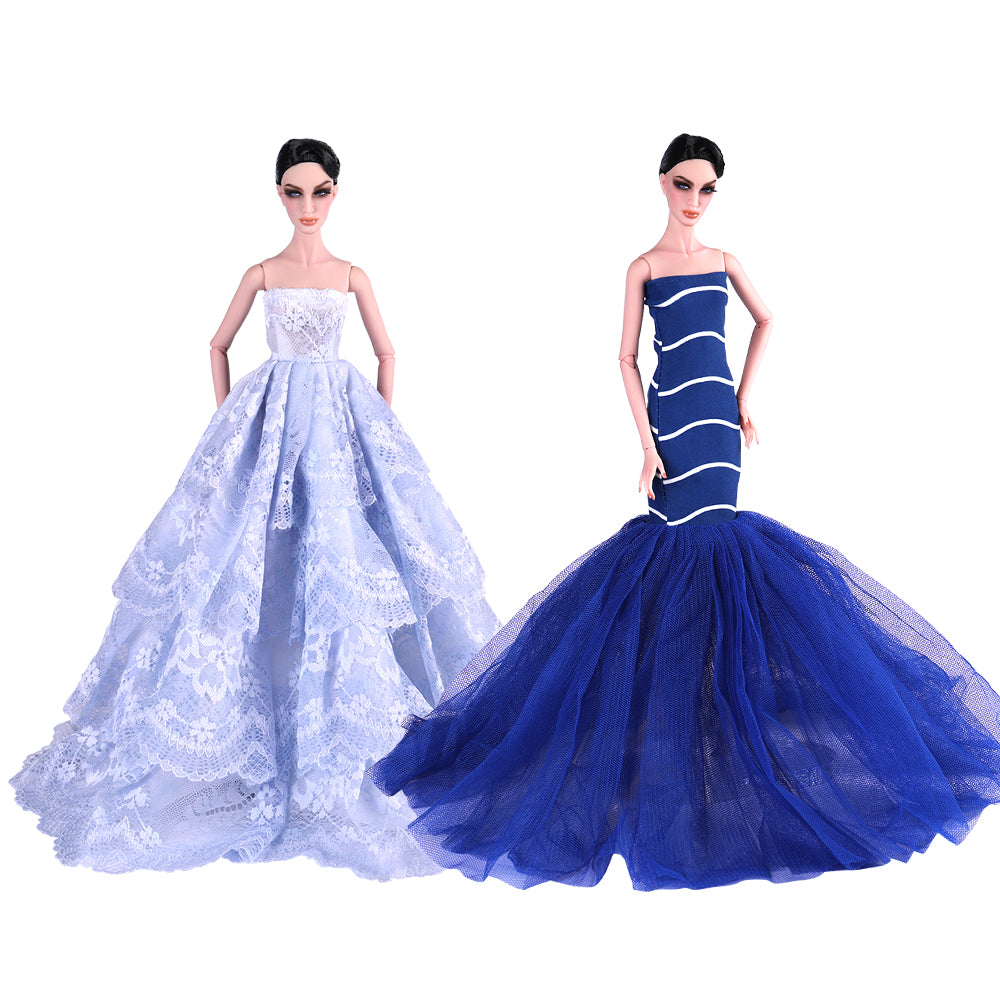 sachin and babi light blue dress QUEBAN Doll Clothes Dress Handmade Evening Party Fashion Skirt Wears G –  Ucanaan